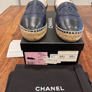 Chanel Navy Espadrilles